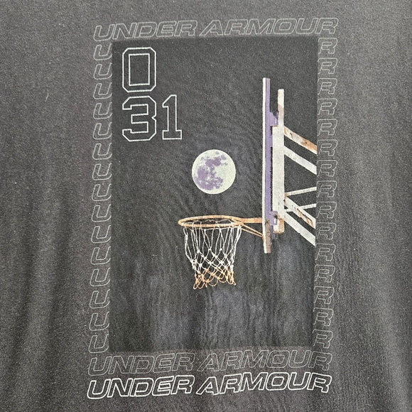 Under Armour Dark Heathered Gray Basketball Graphic Tee Size Med - Picture 2 of 4
